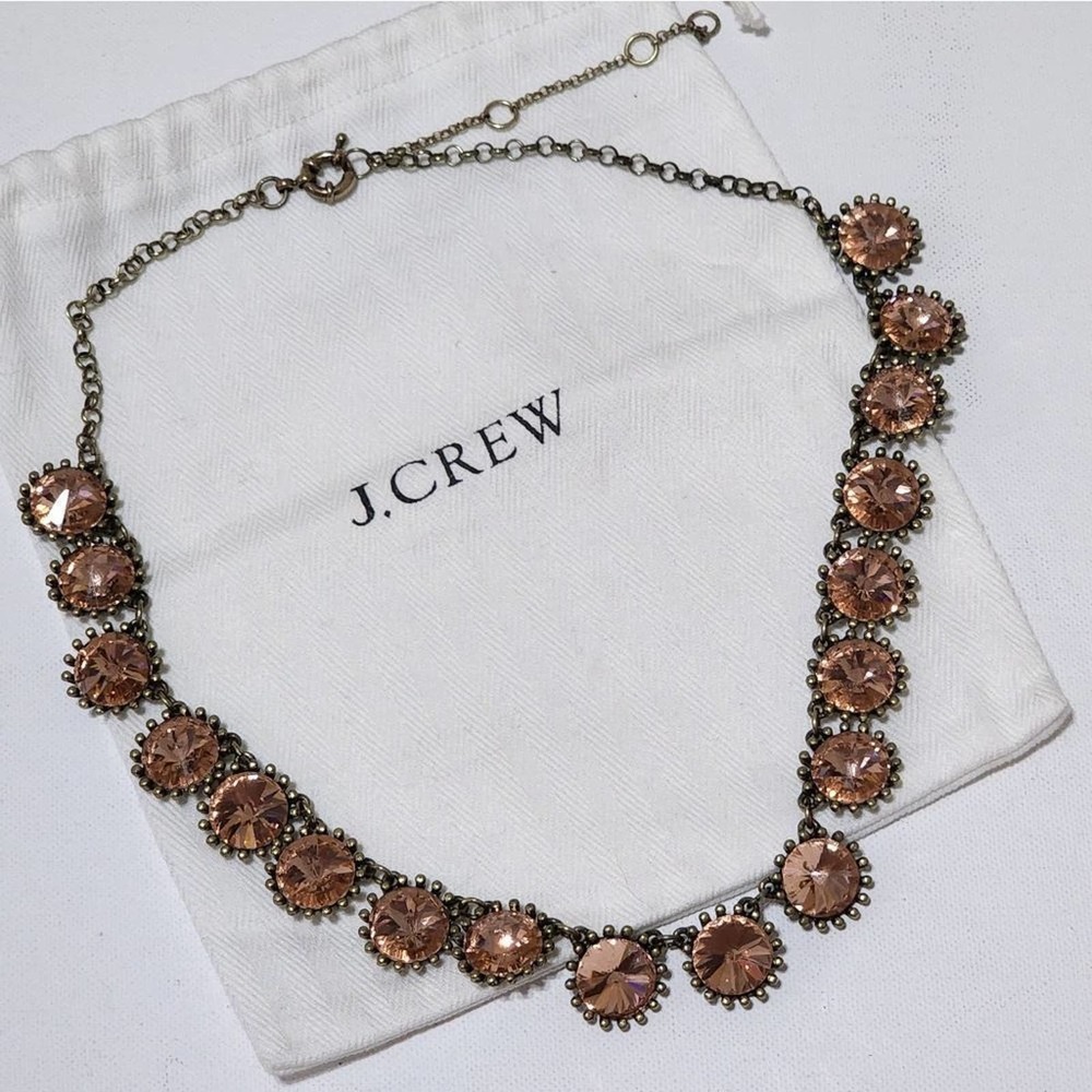 J. Crew jeweled and beaded‎ peach color necklace